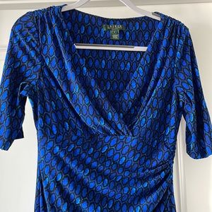 Lauren Ralph Lauren Dress - Size 6 Blue Pattern